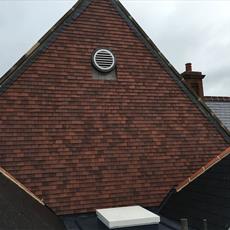 Gable end with circle vent